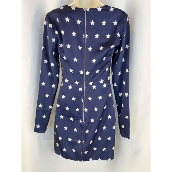 NWT Self-Portrait Navy Blue Star Patterned Dress $465 - Picture 7 of 16